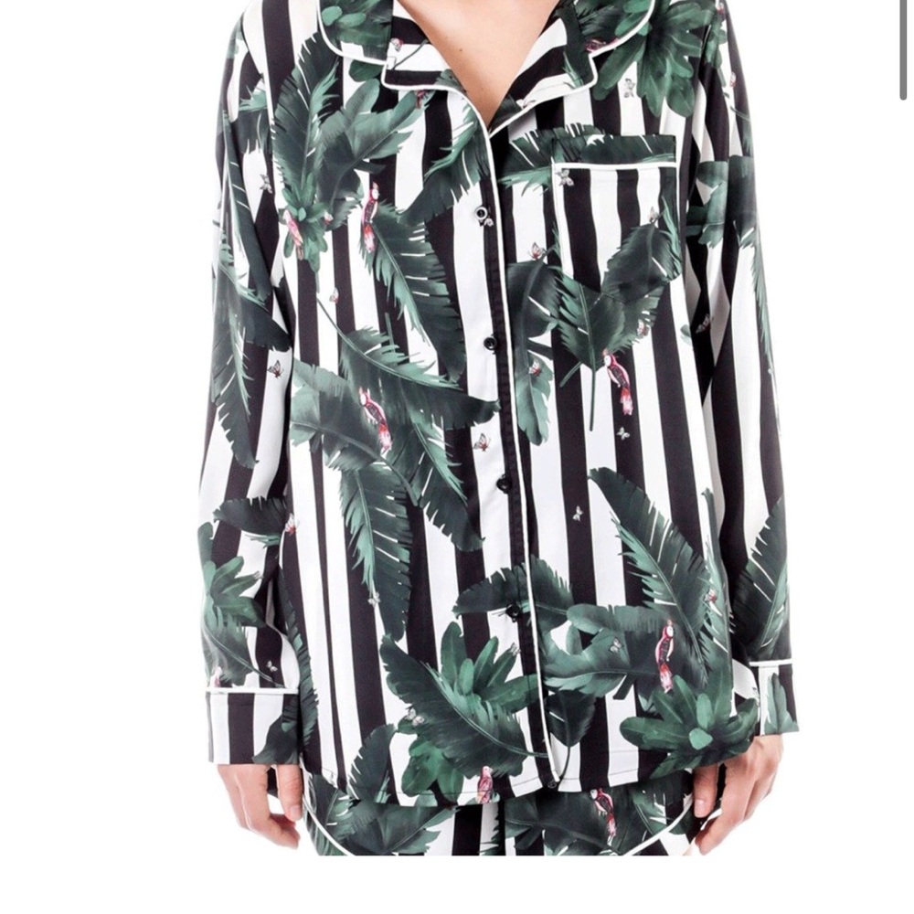 Plush Apparel X Revolve - Silky Jungle Striped Pajama Set in Small